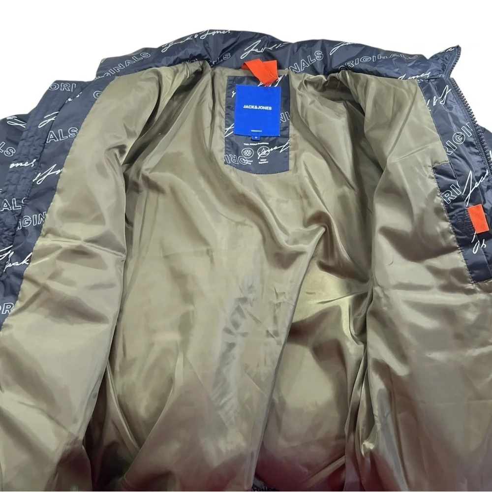 Jack & Jones Originals Printed Logo Puffer Jacket